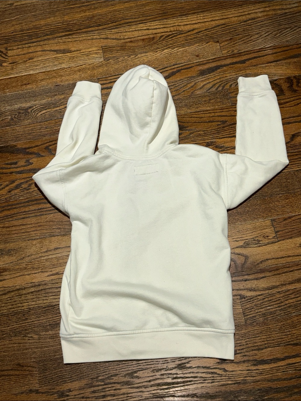 abercrombie kids Cream Zip Hoodie with Navy Moose Logo - Picture 8 of 8